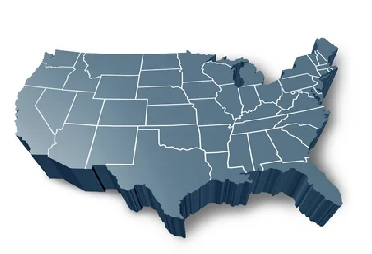 Imagem do mapa dos EUA
